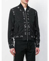 Мужской черный бомбер с вышивкой от Ktz