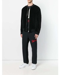 Мужской черный бомбер с вышивкой от Intoxicated