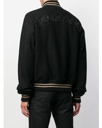 Мужской черный бомбер с вышивкой от Amiri