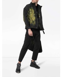 Мужской черный бомбер с принтом от Nemen