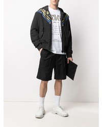 Мужской черный бомбер с принтом от VERSACE JEANS COUTURE