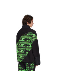 Мужской черный бомбер с принтом от Perks And Mini