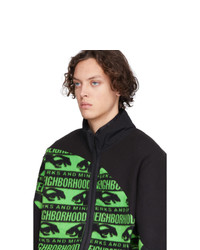 Мужской черный бомбер с принтом от Perks And Mini