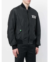 Мужской черный бомбер с принтом от Gcds