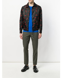 Мужской черный бомбер с принтом от Lanvin