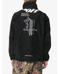 Мужской черный бомбер с принтом от Off-White