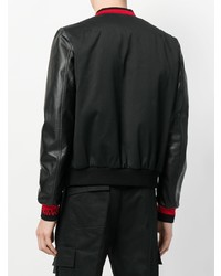 Мужской черный бомбер с принтом от Lanvin