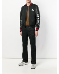 Мужской черный бомбер с принтом от Lanvin