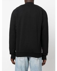 Мужской черный бомбер с принтом от Moschino