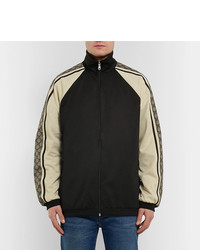 Мужской черный бомбер с принтом от Gucci