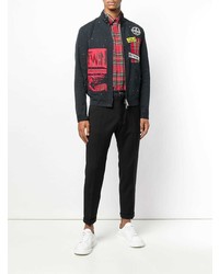 Мужской черный бомбер с принтом от DSQUARED2