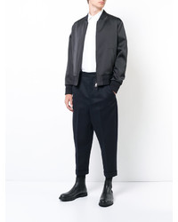 Мужской черный бомбер с принтом от Neil Barrett