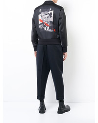 Мужской черный бомбер с принтом от Neil Barrett