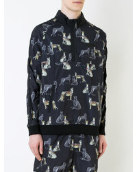 Мужской черный бомбер с принтом от The Upside