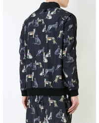 Мужской черный бомбер с принтом от The Upside