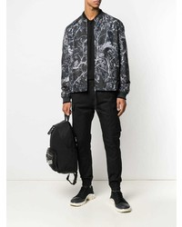 Мужской черный бомбер с принтом от Lanvin