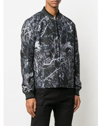 Мужской черный бомбер с принтом от Lanvin