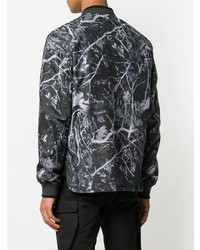 Мужской черный бомбер с принтом от Lanvin