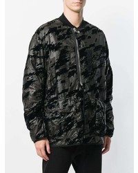 Мужской черный бомбер с принтом от Stone Island Shadow Project