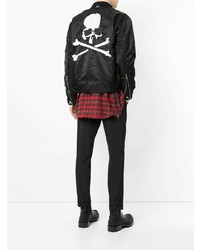 Мужской черный бомбер с принтом от Mastermind World