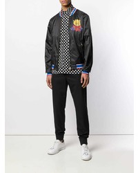 Мужской черный бомбер с принтом от Dolce & Gabbana