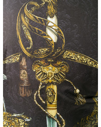 Мужской черный бомбер с принтом от Dolce & Gabbana