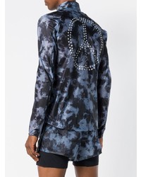 Мужской черный бомбер с принтом от Satisfy