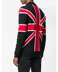 Мужской черный бомбер с принтом от Balmain