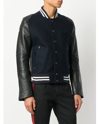 Мужской черный бомбер с украшением от Zadig & Voltaire