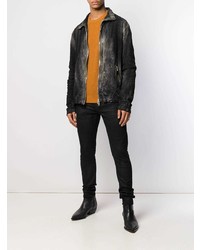 Мужской черный бомбер от Giorgio Brato