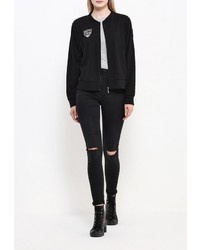 Женский черный бомбер от Aurora Firenze