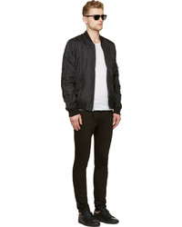 Мужской черный бомбер от BLK DNM