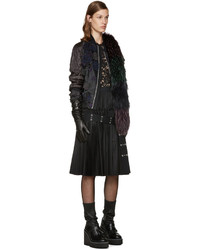 Женский черный бомбер от Sacai