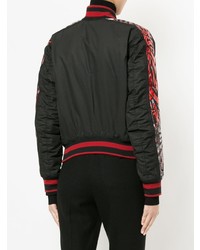 Женский черный бомбер от Kru