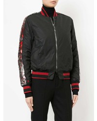 Женский черный бомбер от Kru