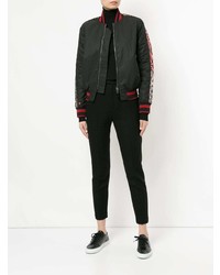 Женский черный бомбер от Kru