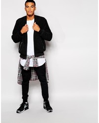 Мужской черный бомбер от Criminal Damage