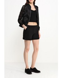 Женский черный бомбер от By Swan