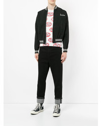 Мужской черный бомбер от Fake Alpha Vintage