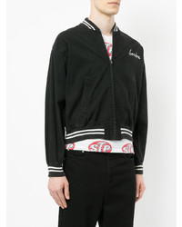 Мужской черный бомбер от Fake Alpha Vintage