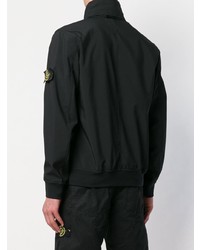 Мужской черный бомбер от Stone Island