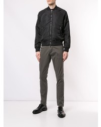 Мужской черный бомбер от Emporio Armani