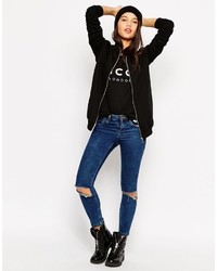 Женский черный бомбер от Asos