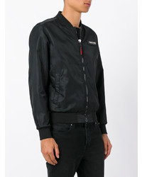 Мужской черный бомбер от Plein Sport