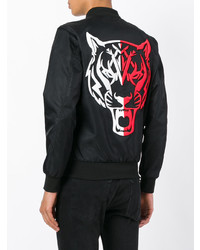 Мужской черный бомбер от Plein Sport