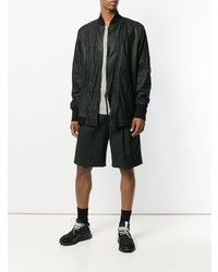 Мужской черный бомбер от Julius