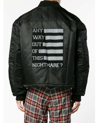 Мужской черный бомбер от Raf Simons