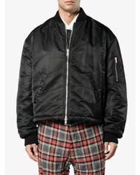 Мужской черный бомбер от Raf Simons