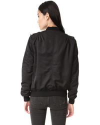 Женский черный бомбер от Blank