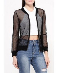 Женский черный бомбер от Elisa Immagine